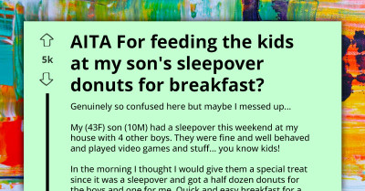Outraged Parent Lashes Out At Sleepover Host For ‘Trying To Fatten Up Her Son’ By Feeding Him Donuts For Breakfast