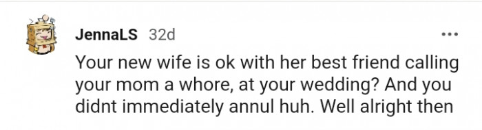 You didn't annul immediately?