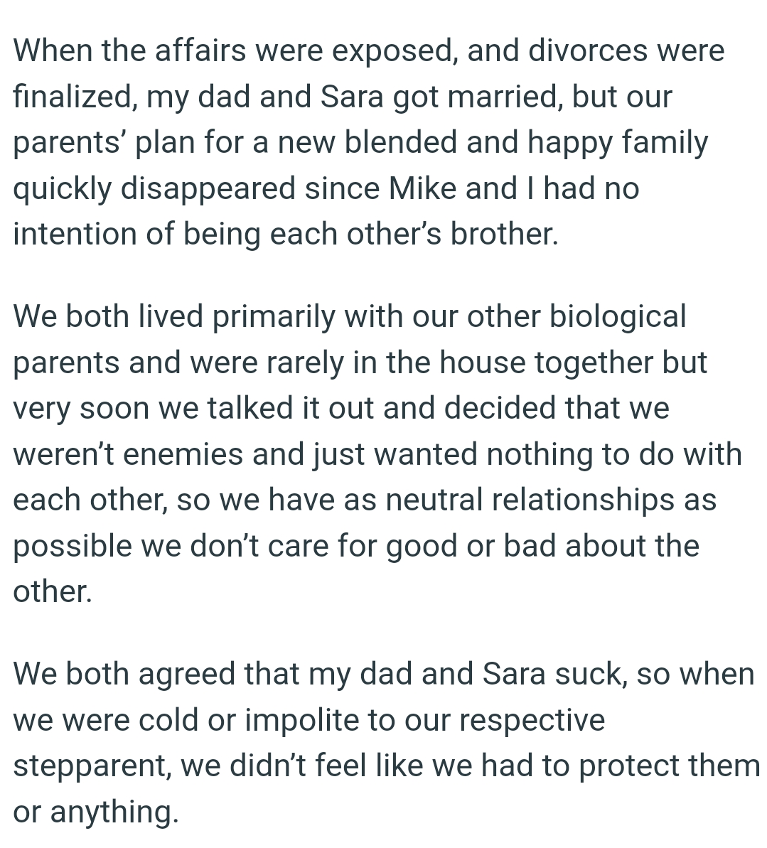 Their parents’ plan for a new blended and happy family quickly disappeared