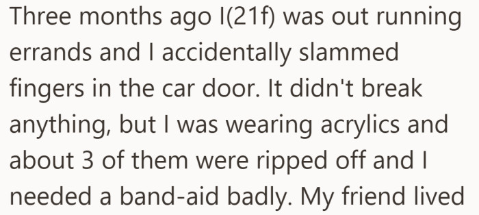 What begins as a minor injury quickly puts her in emergency mode.