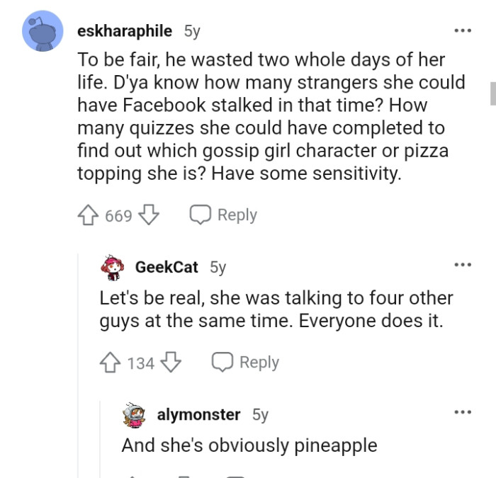 Let's head into the comments section and find out what other redditors have to say about the story