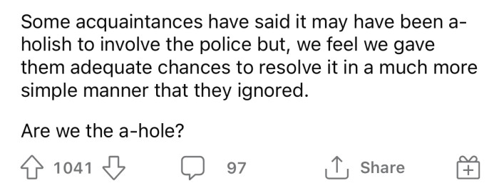 But now the OP is wondering if she is the a**hole here.