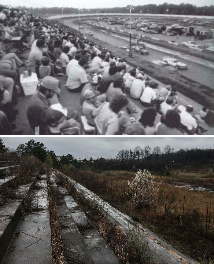 "Charlotte, NC: Unsure Of The Year, But I Found What Appeared To Be A Dirt Track Near My Workplace On Google Maps. I Did Some Research And Went To Check It Out"