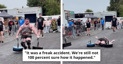 Strongman Competitor Suffers Horrific Injury As His Kneecaps Dislocate During Final Discipline