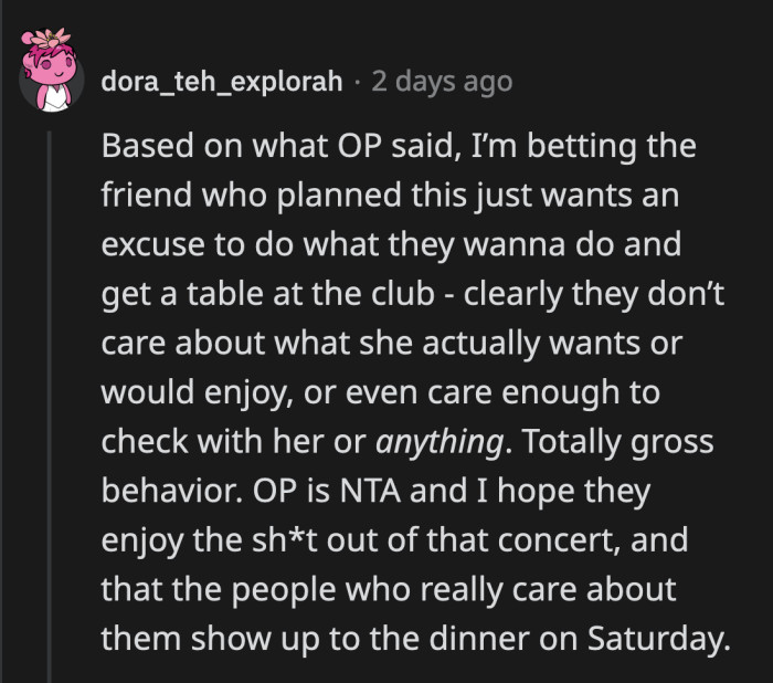 OP will just be a footnote to her own event. It really does read like her friends wanted a night of debauchery and it conveniently happened to be OP's birthday.