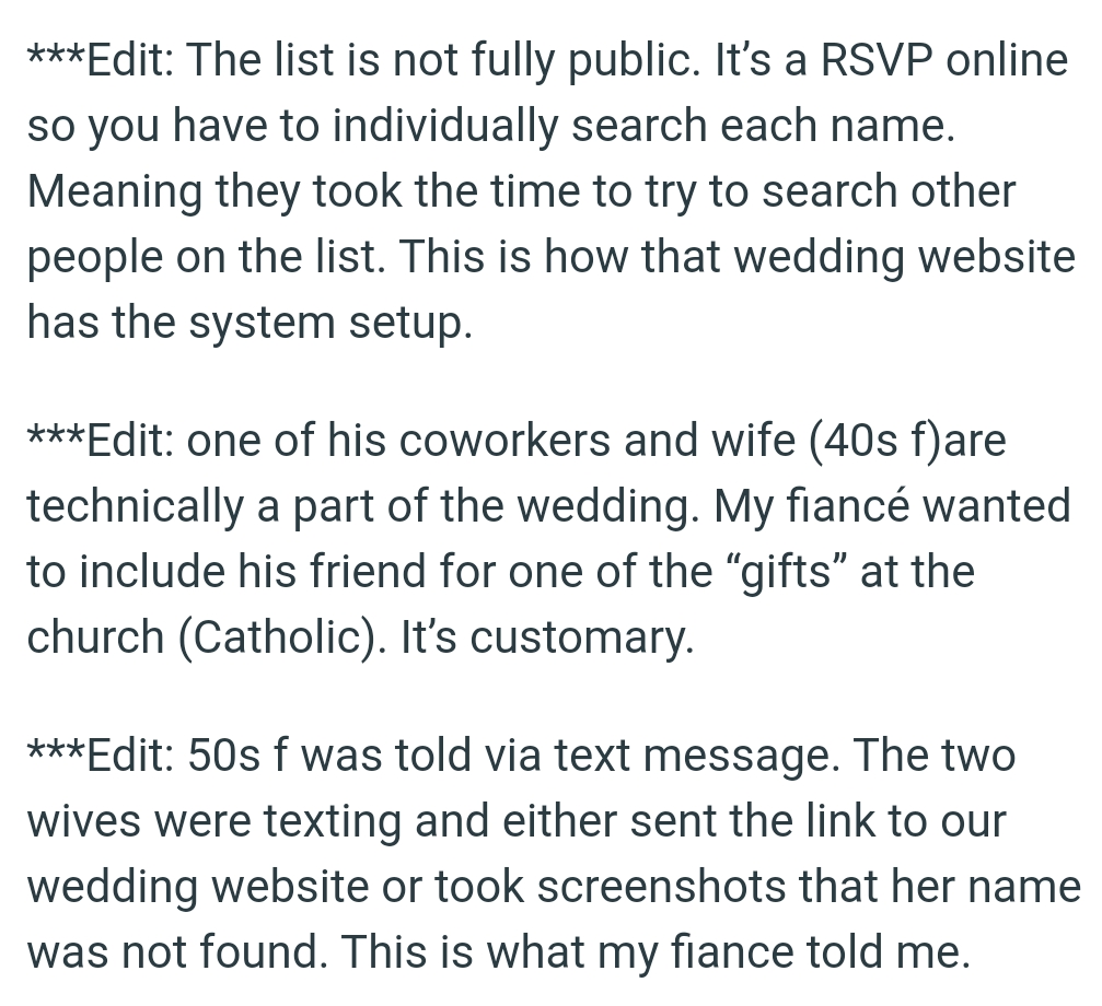 The OP Left These Edits Later On