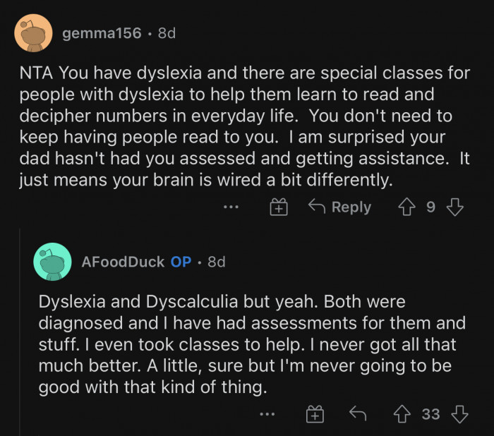OP has been getting help through some classes.