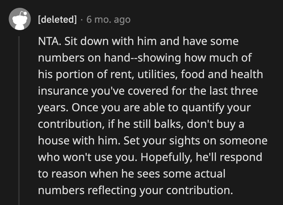 It was bold of their partner to accuse OP of 