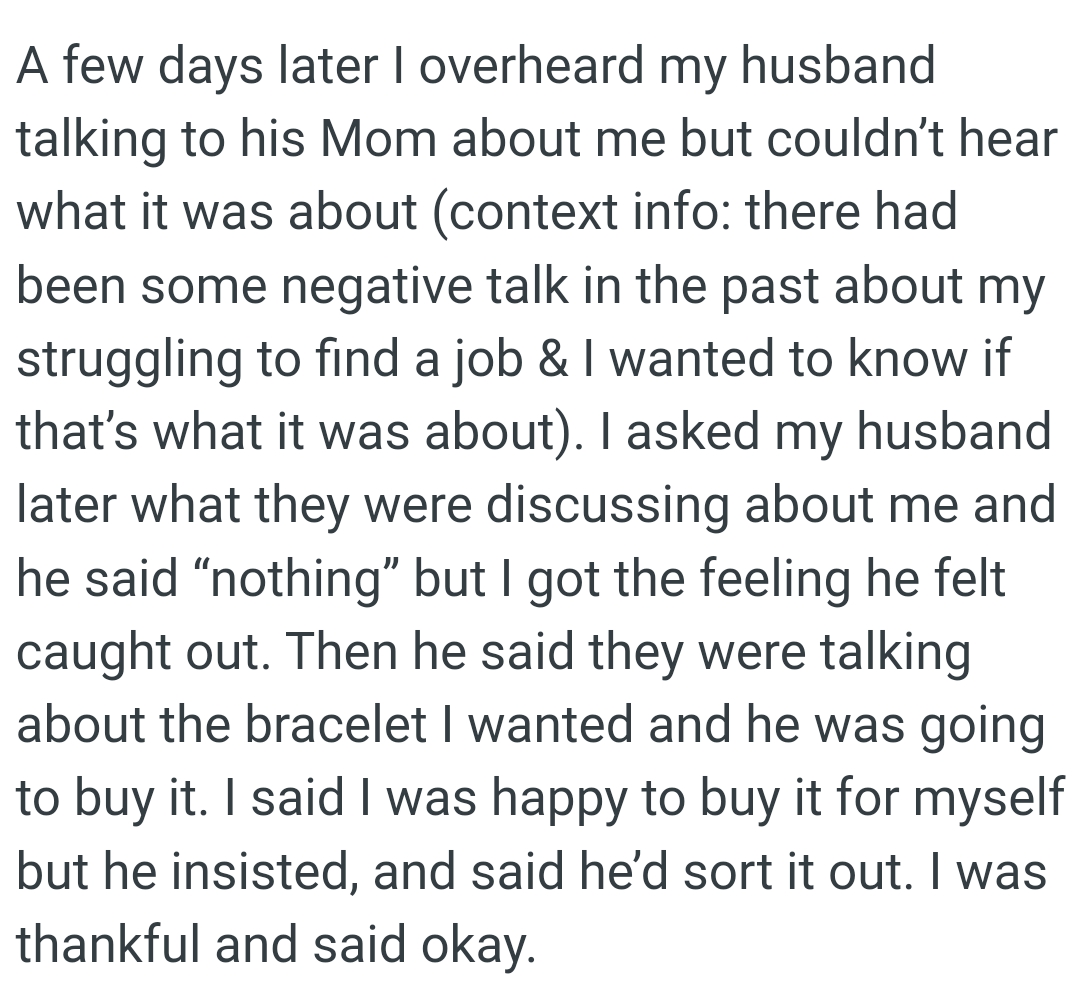 The OP Asked Her Husband Later On About What They Were Discussing Regarding Her