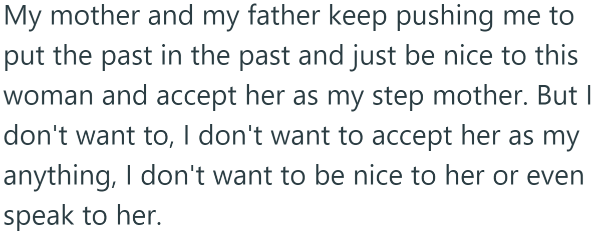 The OP's parents tell him to just let it go: