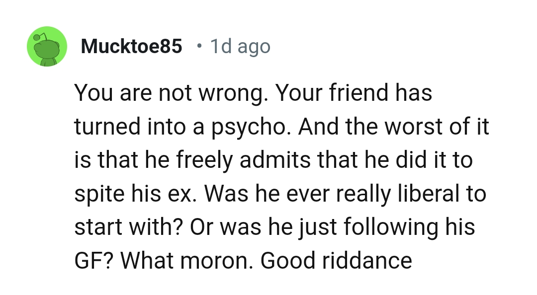 Was he ever really liberal to start with?