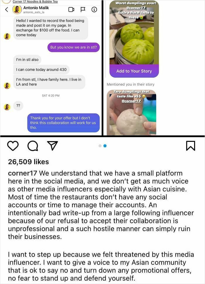 "This Person Who Got Mad That A Restaurant Wouldn't Hook Them Up With $100 Off So They Bashed Their Food"