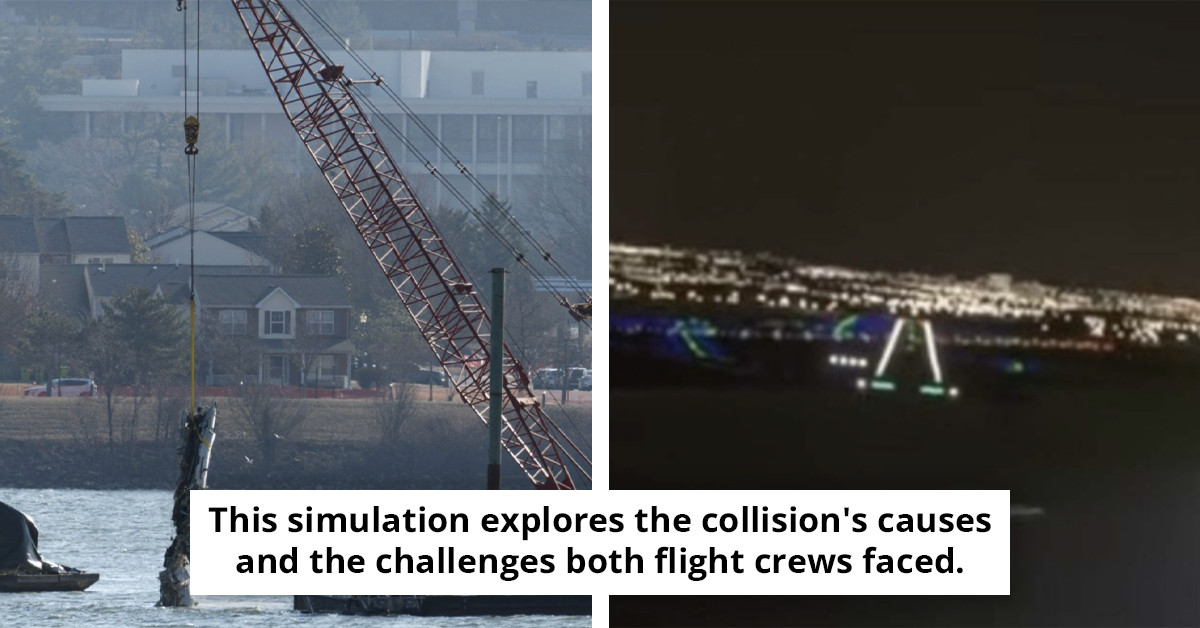 Authorities unveil gripping simulation depicting pilots' perspective moments before American Airlines aircraft encountered Black Hawk.