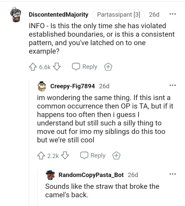 This Redditor wants to know if this is a consistent attitude or if it just happened once