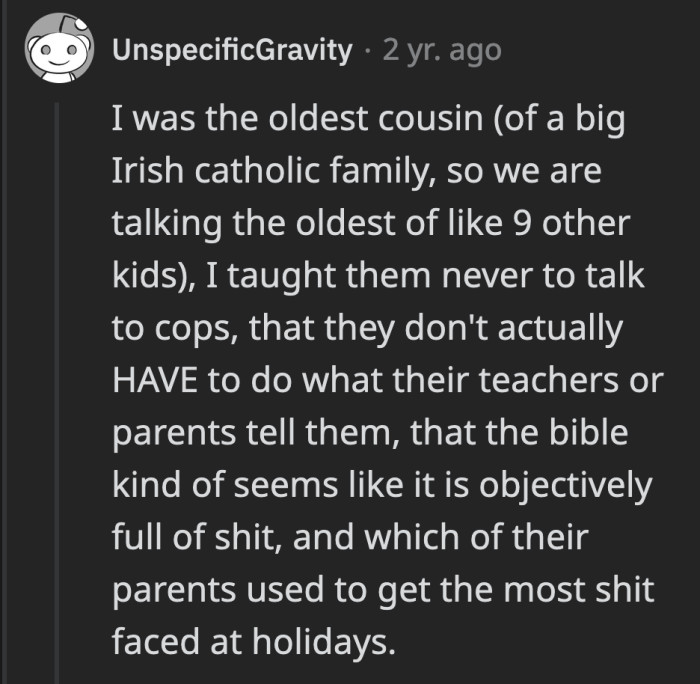 The ‘adults’ probably had a lot of questions to answer after that one