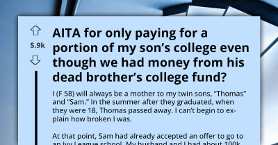 Mother Donates Dead Son’s $100k College Fund And Refuses to Give It To His Twin