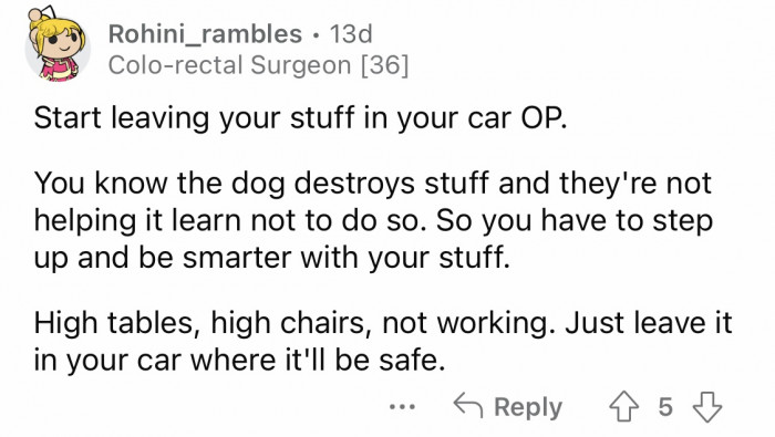 21. Find a safe place for your stuff.