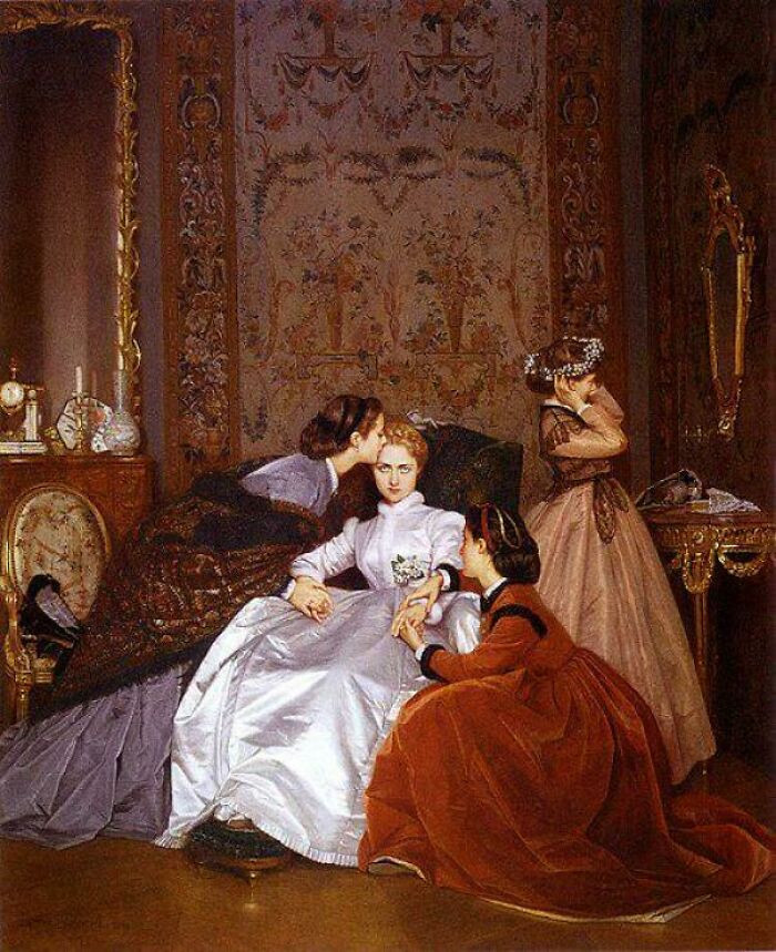 "The Reluctant Bride, 1866, Bu Auguste Toulmouche"