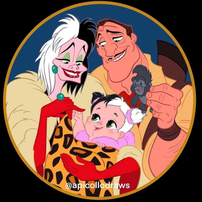 7. Cruella De Vil and Clayton