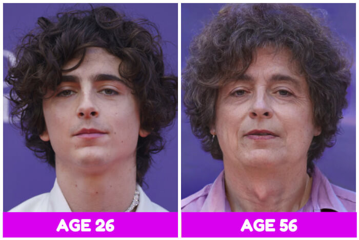 5. Timothée Chalamet is still rocking his voluminous hair even at age 56.