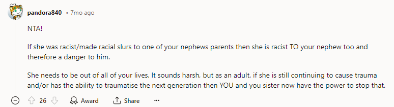 She needs to be out of all of your lives.