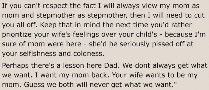 Respect needs to go both ways.