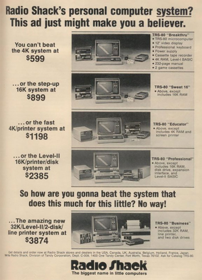 8. The Trs-80 Micro: $3,875
