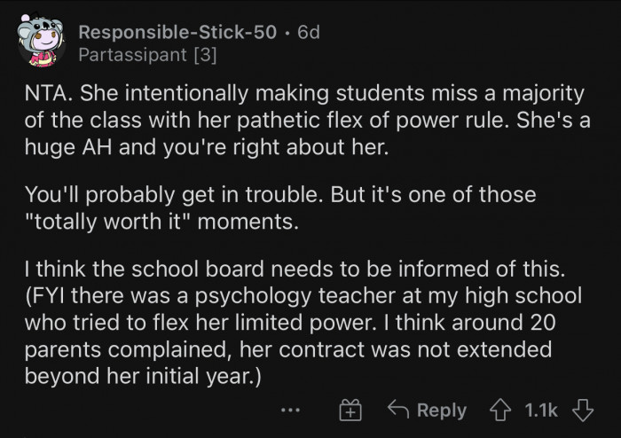 The school board needs to be informed about this.