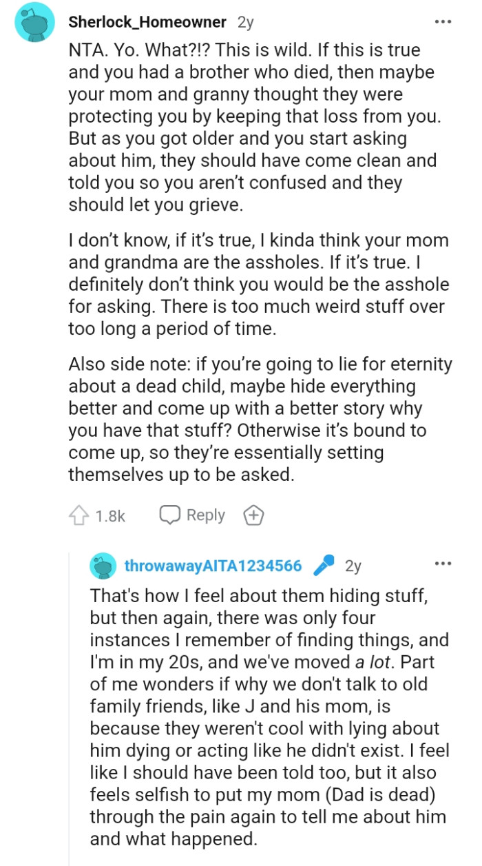 The OP's family thought it was best to keep it away from her