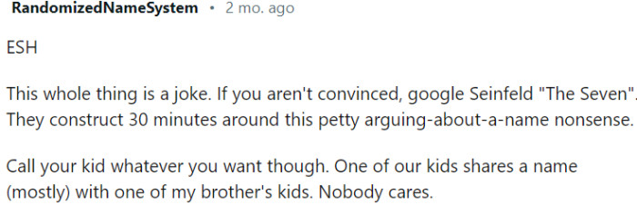 The significance of arguing over a name is often trivial