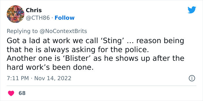 22. Being called Sting