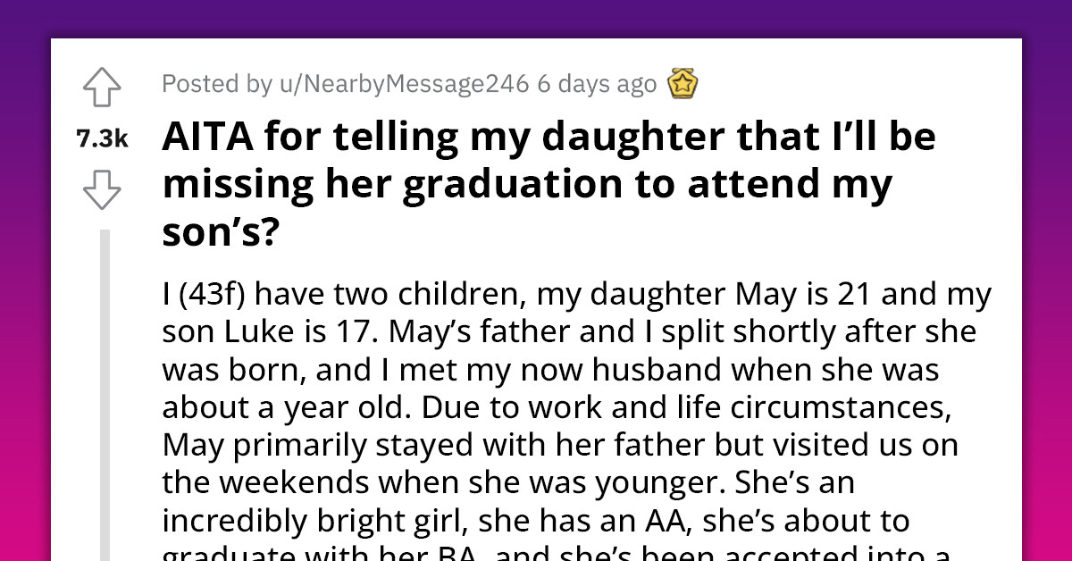 Mother Faces Backlash From Daughter After Snubbing Her College Graduation To Celebrate Son’s High-School Farewell