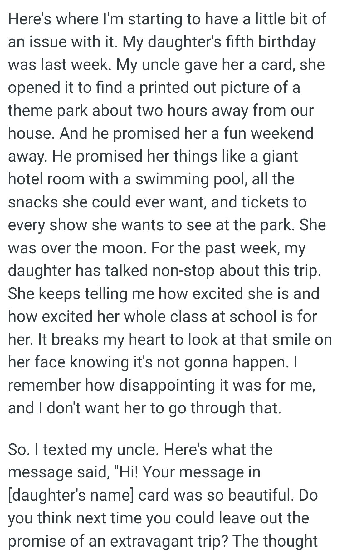 He Promised Her Things Like a Giant Hotel Room with a Swimming Pool, Among Others