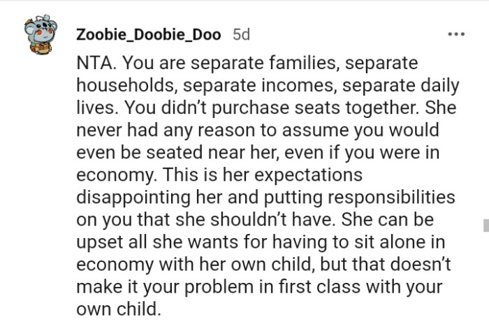 This is her expectations disappointing her