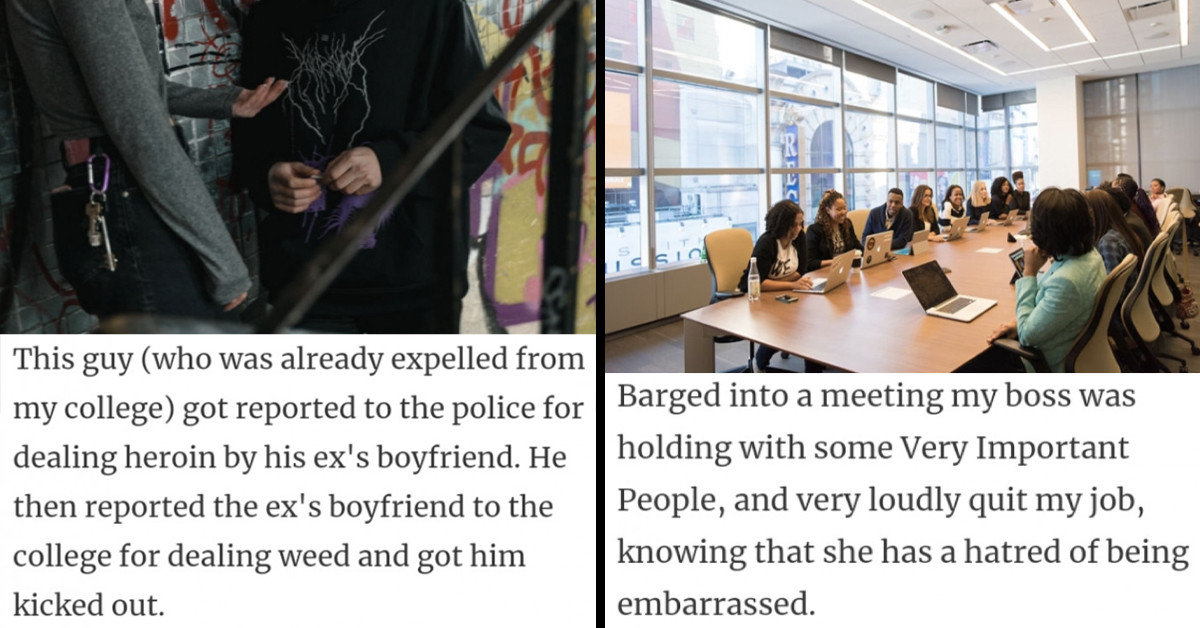 27 People Deliver Intriguing Stories About Their "If I Go Down, I’m Taking You With Me" Moment