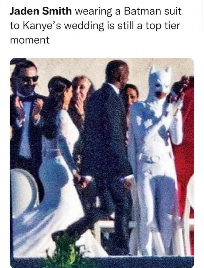 19. “Well, he is wearing white head to toe!”