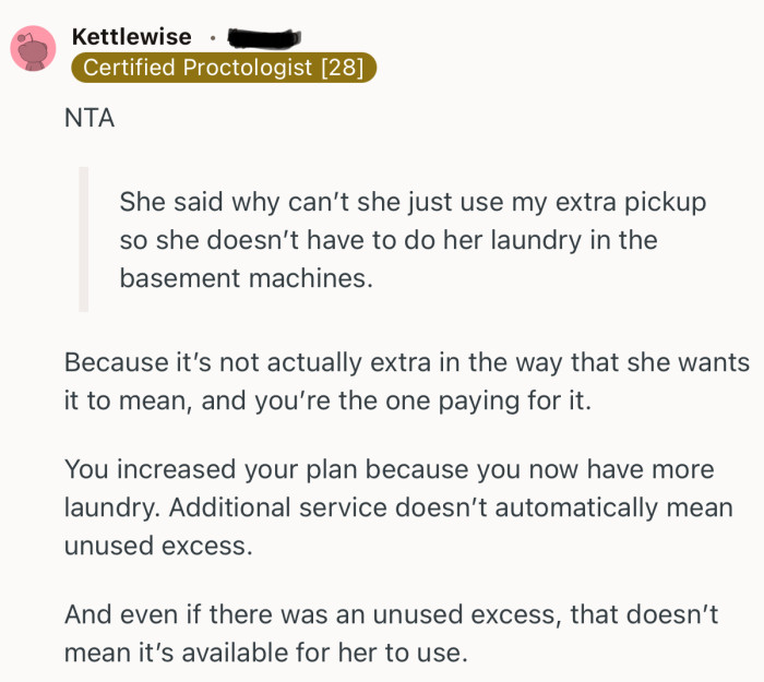 “Even if there was an unused excess, that doesn’t mean it’s available for her to use.”