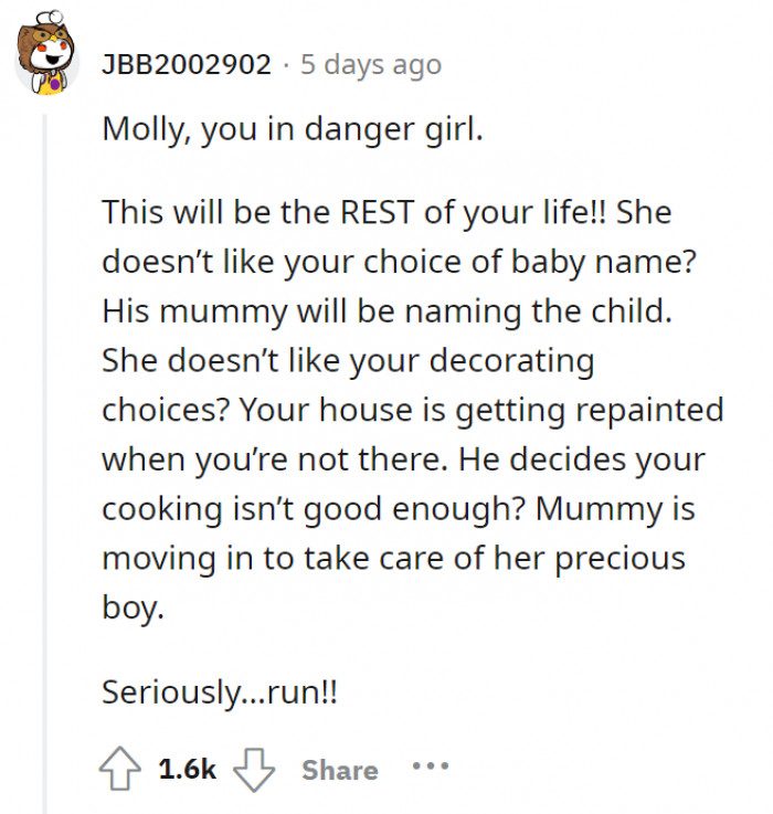 Everyone is saying that this is not just for the wedding planning. If she marries him, this is going to be for life!