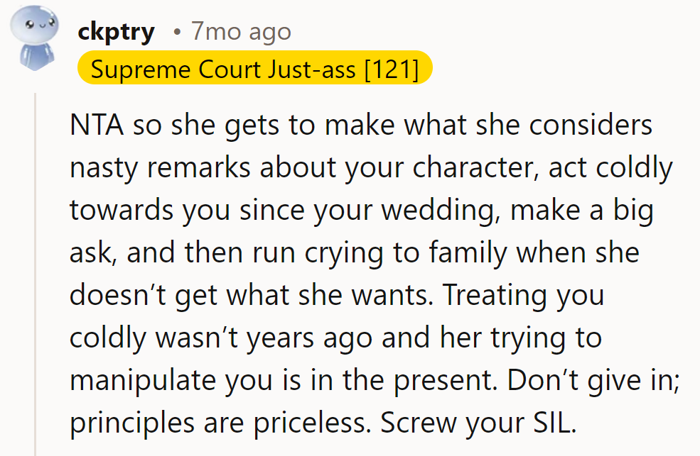 Cold treatment, hot manipulation—she's the walking drama.