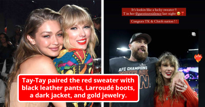 Gigi Hadid Takes Credit For Kansas City Chiefs' Victory, Claiming Swift's 'Guest In Residence' Sweater Was "Lucky"