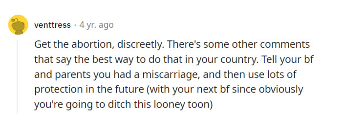 Stealthy abortion, blame it on 