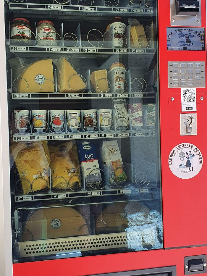 33. A Cheese Vending Machine In A Mountain Village In Switzerland