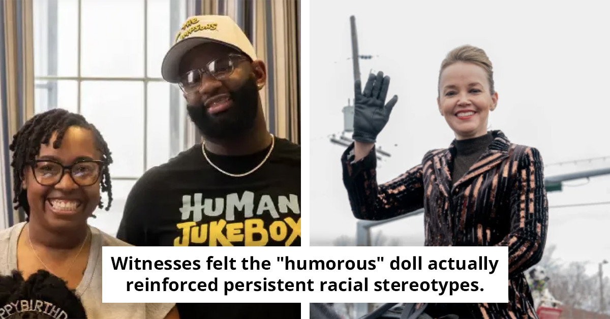 Parents voice their concerns after their daughter encounters a 'highly inappropriate' Black doll adorned with beads at the Mardi Gras parade.