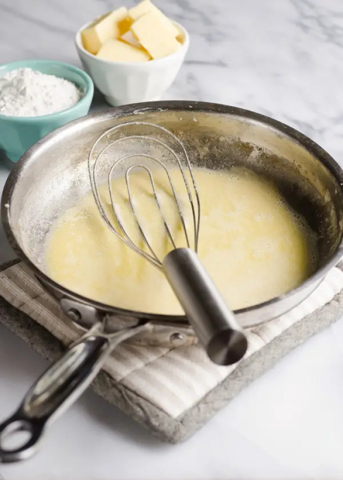 40. To make a roux, you only need to combine butter and flour. It's useful for many sauces.