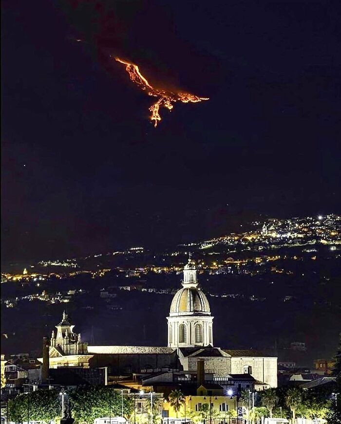 5. A phoenix on Mount Etna's (Sicily) lava.