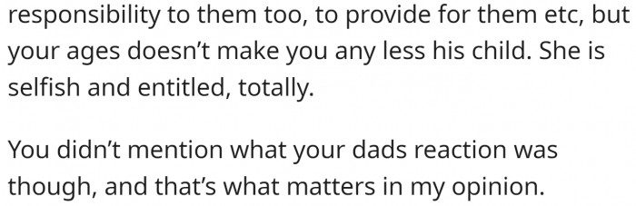 But they also understand her dad has a lot of commitments.