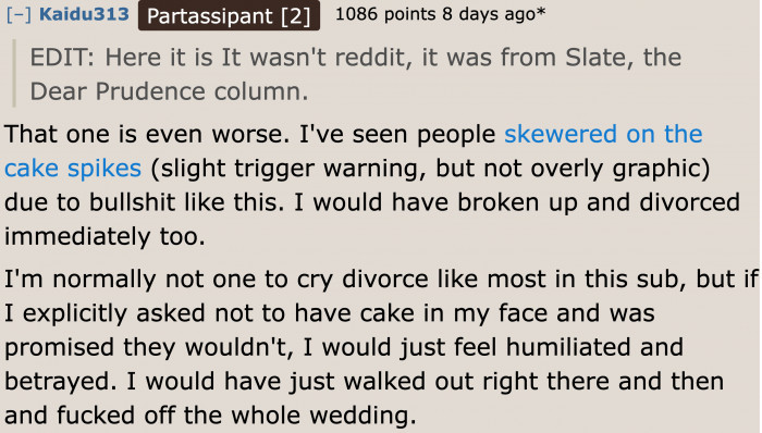 This is why cake smashing should be stopped. It could lead to accidents!