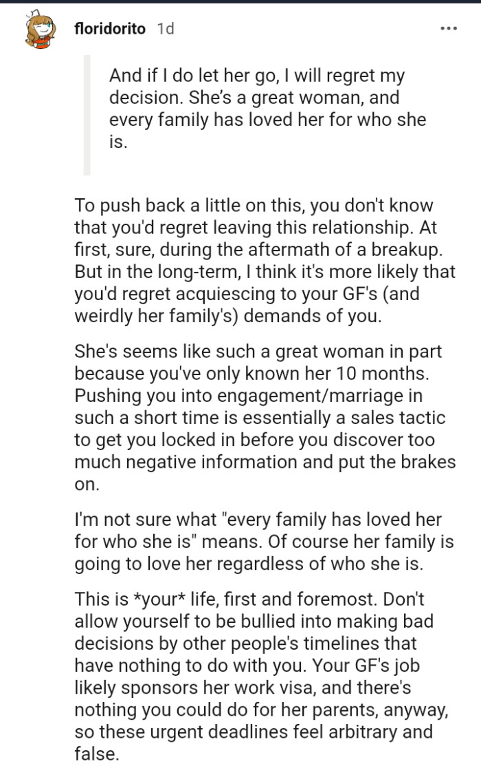 Do not allowed yourself to be bullied into making bad decisions