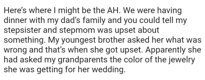 Now we're getting to the part where the OP might be the AH