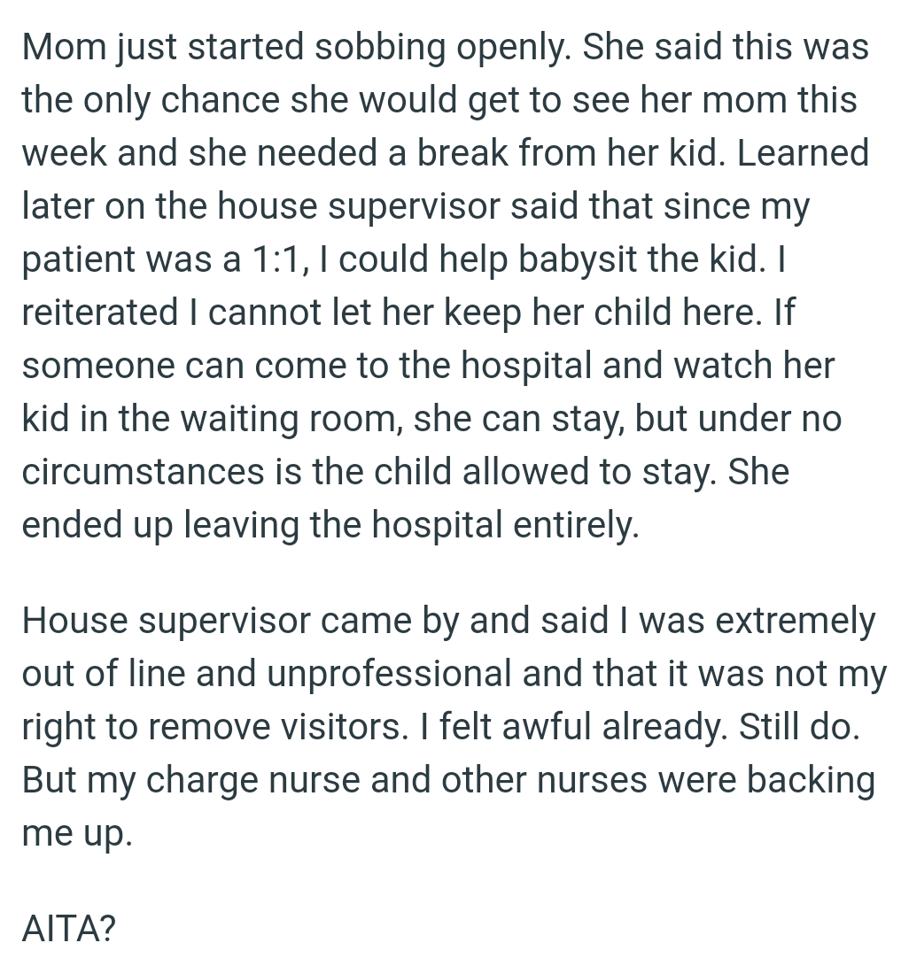 House supervisor comes by